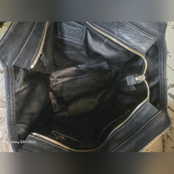 Coach Taylor Mixed N/S Tote In Black Leather/Snakeskin. Style #F23303 in GUC - Picture 11 of 16